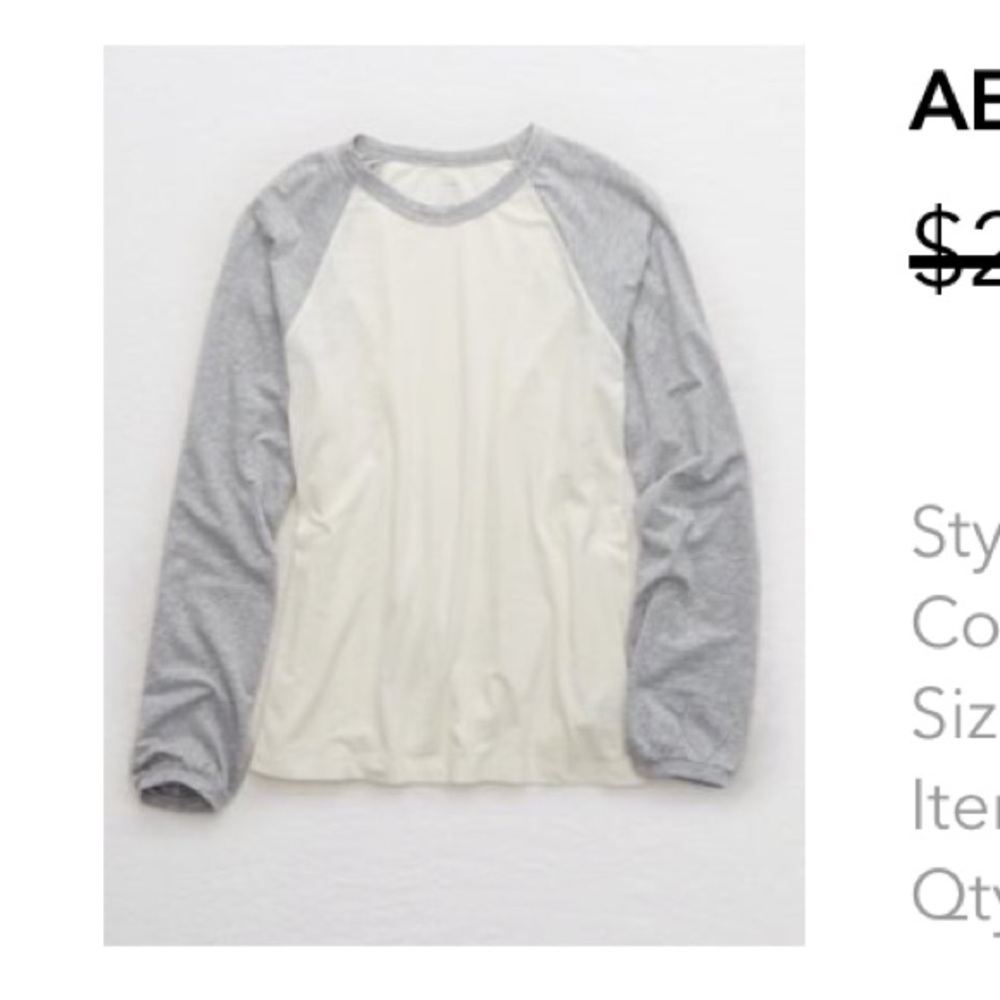 Aerie Real Soft raglan baseball tee